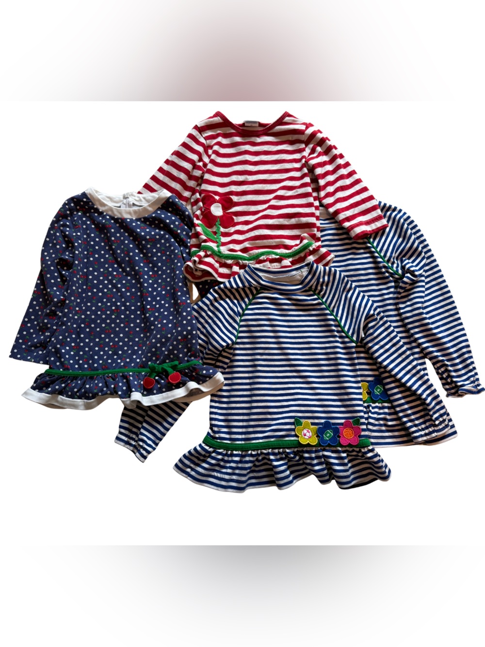 Florence Eiseman Summer Flower Cherry Kitschy (4) Pc. Bundle 24 Months-5 Years